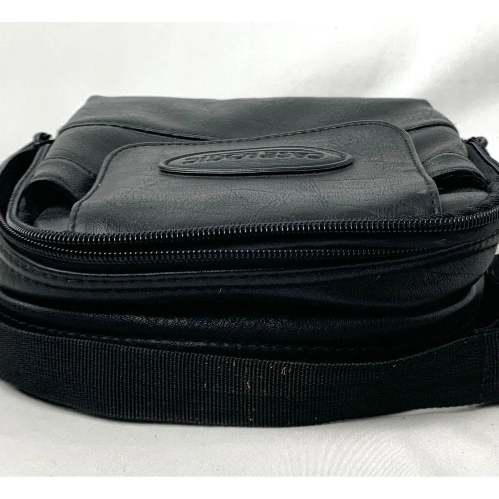Case Logic Bag Faux Leather For Camera CD Player Walkman Carry Travel Zip Soft